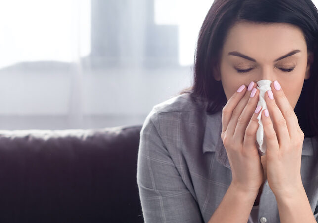 woman with allergies